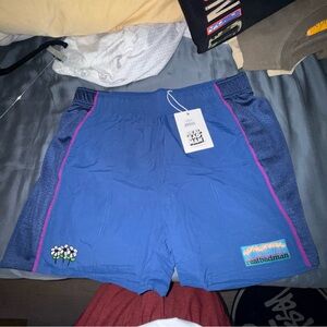 Sz Large- RealBadMan Paradise Short Navy / Blue with pink trims - NWT
